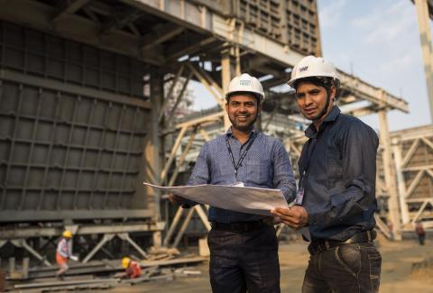 Employees at a Project Site